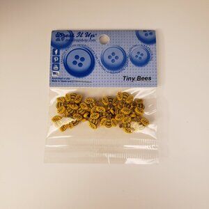 Tiny Bees Bumble Bee Buttons Dress It Up Jesse James Insect Nature Yellow Black